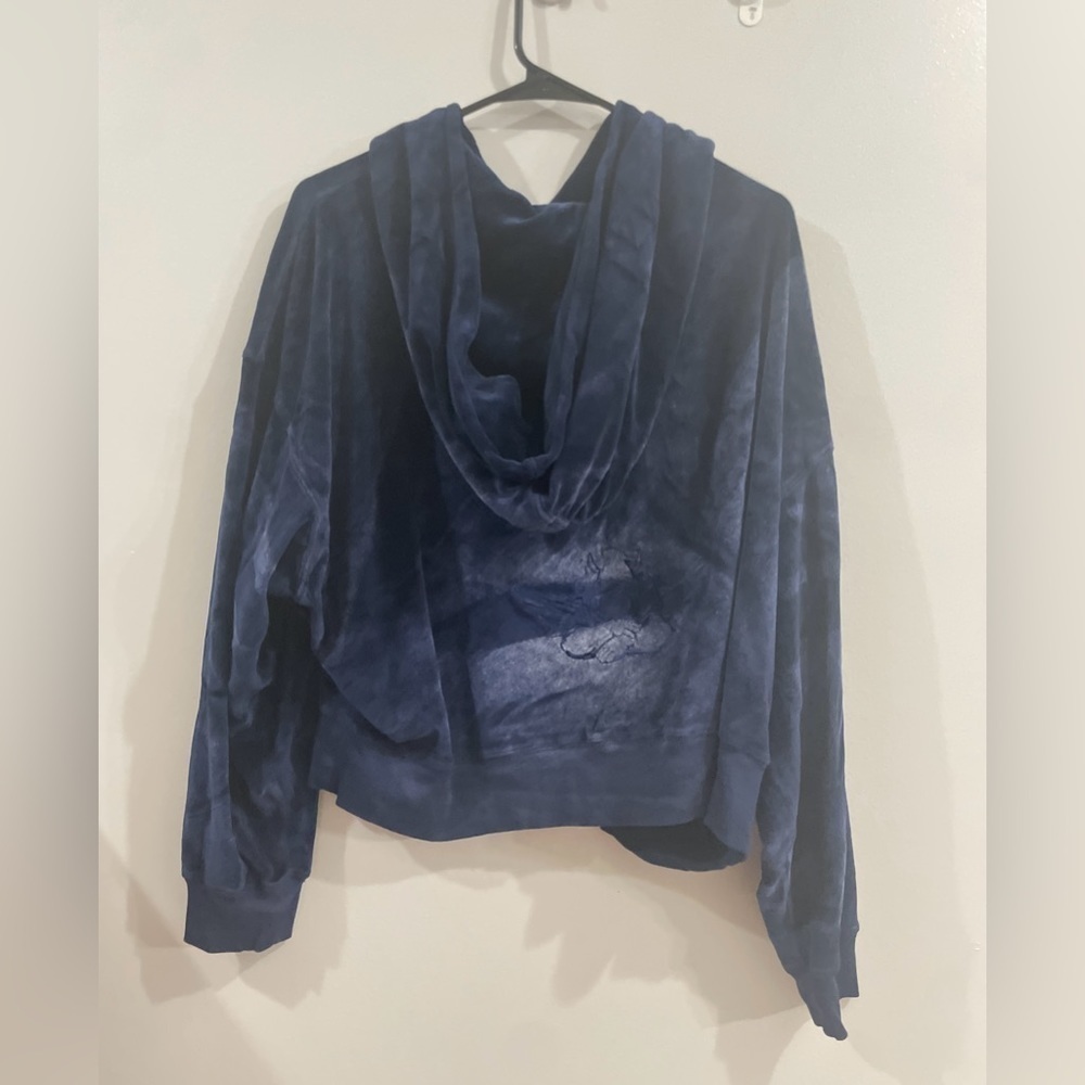 Boys Lie Velour Hoodie Crop Size Medium NWOT - Picture 3 of 6